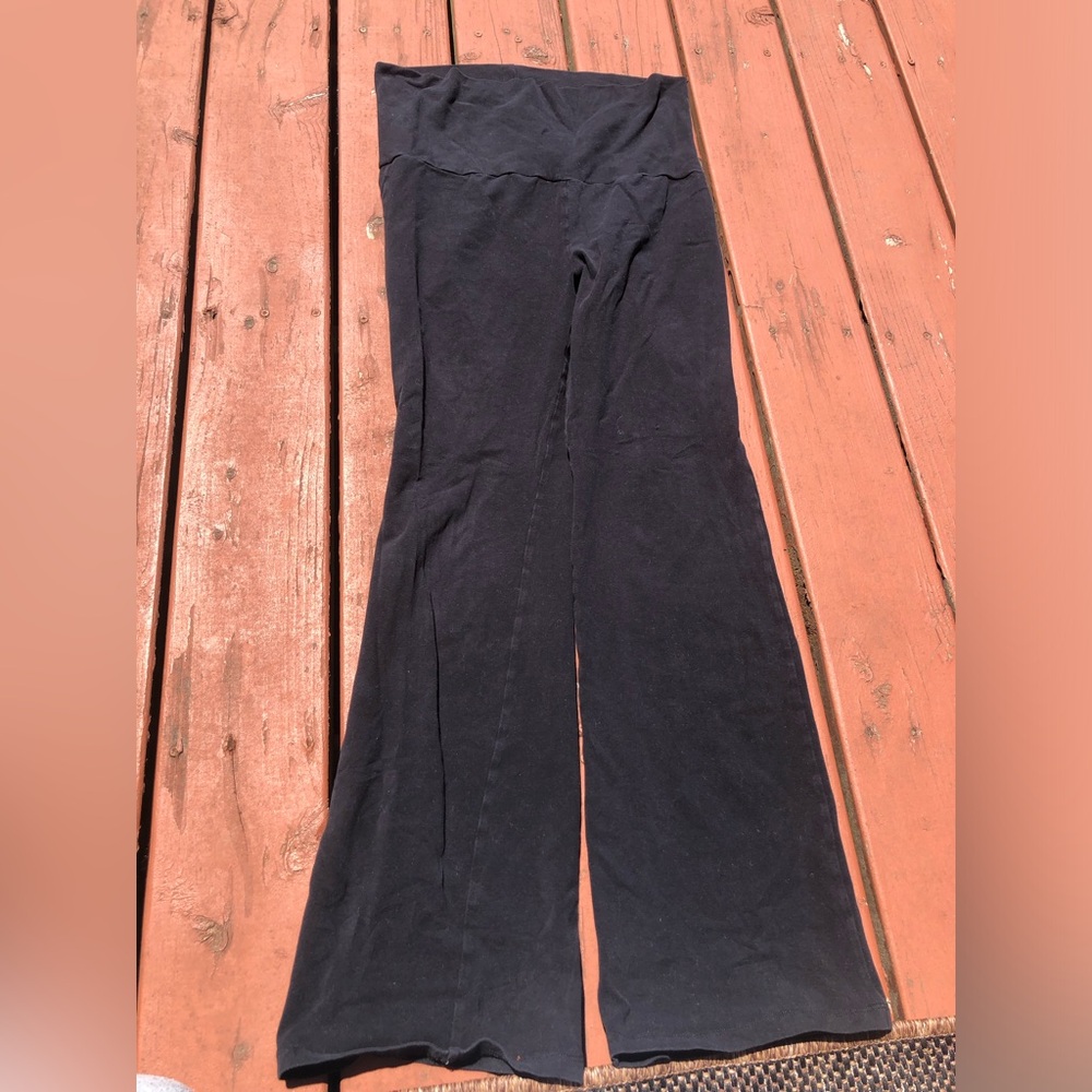 Georgia Black Wide Leg Athletic Leggings Size Large